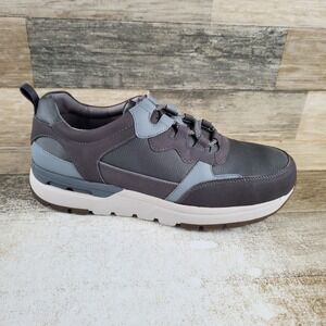 Rockport Works Pulse Tech Womens Work Shoes Sz 9 W Gray Leather Comp Toe Lace Up